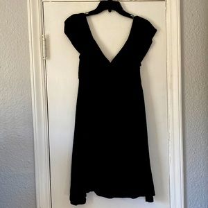 Aline black dress with scrunched top